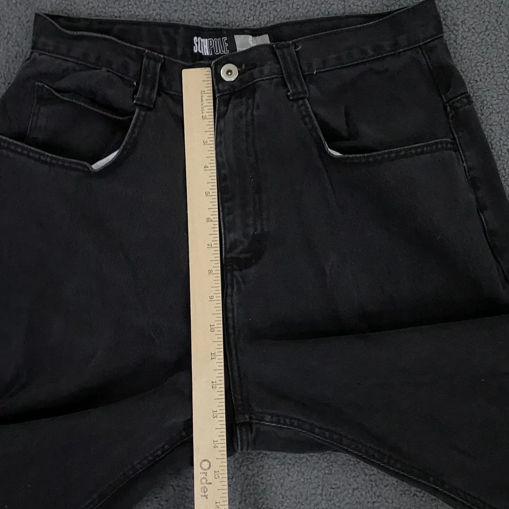 Vintage Y2K SouthPole Jeans FITS 32x30 Black Baggy Relaxed Skater Silver Tab